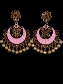 Reverse Ad Earrings With Meenakari Work